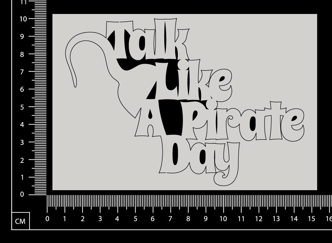 Talk Like a Pirate Day - B - White Chipboard