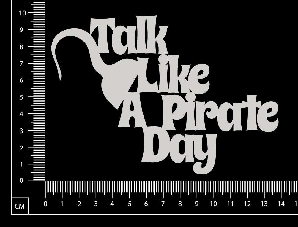Talk Like a Pirate Day - B - White Chipboard