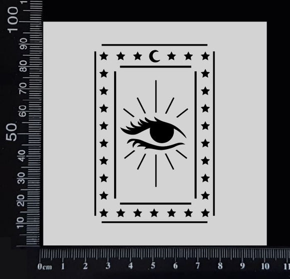 Tarot Card - Eye - Stencil - 100mm x 100mm