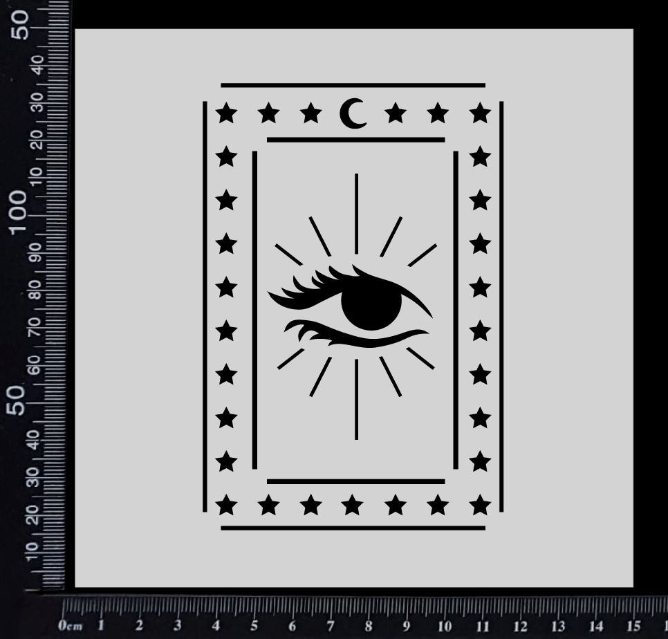 Tarot Card - Eye - Stencil - 150mm x 150mm