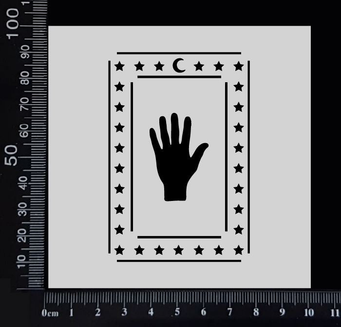 Tarot Card - Hand - Stencil - 100mm x 100mm