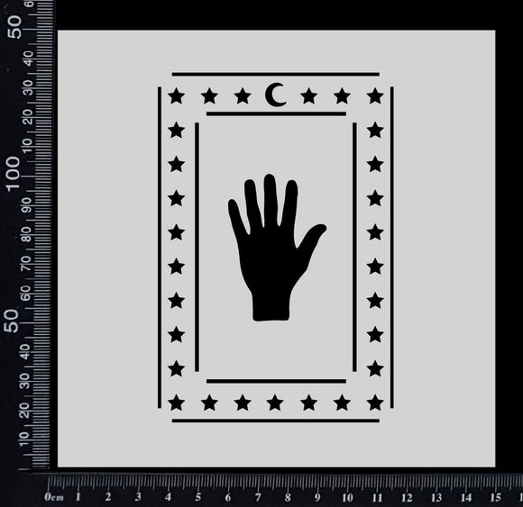 Tarot Card - Hand - Stencil - 150mm x 150mm