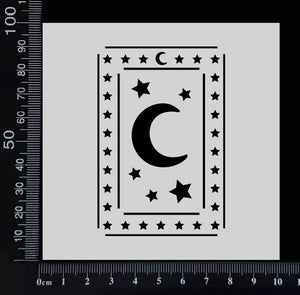 Tarot Card - Moon - Stencil - 100mm x 100mm