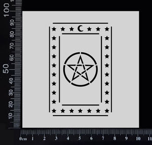 Tarot Card - Pentagram - Stencil - 100mm x 100mm
