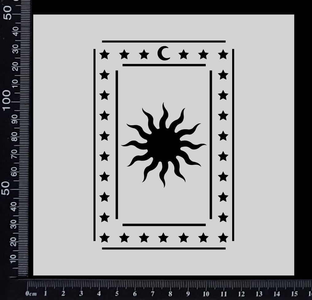Tarot Card - Sun - Stencil - 150mm x 150mm