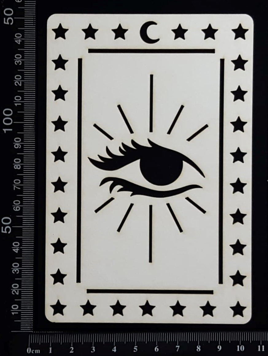 Tarot Card - Eye - A - Large - White Chipboard
