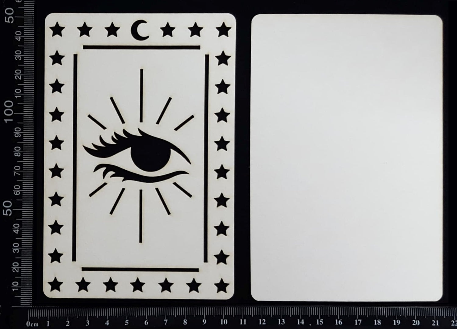 Tarot Card - Eye - A - Large - Layering Set - White Chipboard