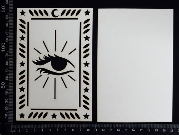 Tarot Card - Eye - B - Large - Layering Set - White Chipboard