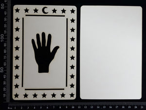 Tarot Card - Hand - A - Large - Layering Set - White Chipboard