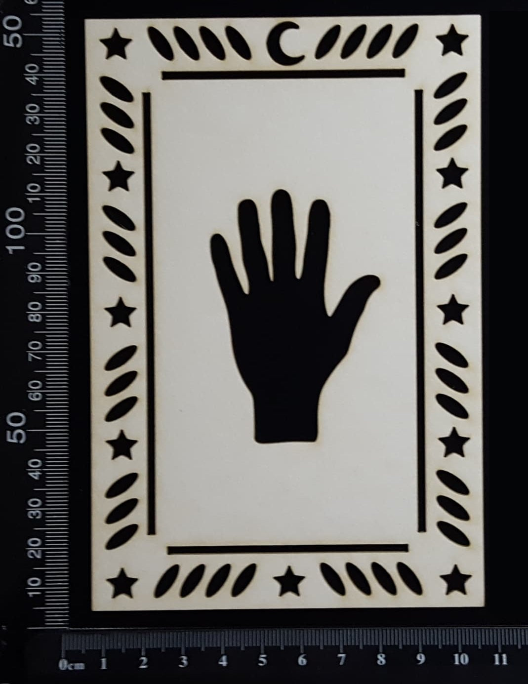 Tarot Card - Hand - B - Large - White Chipboard