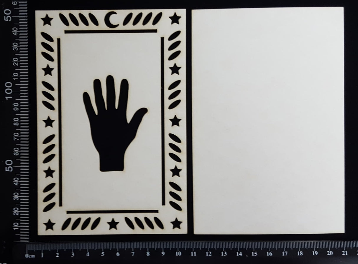 Tarot Card - Hand - B - Large - Layering Set - White Chipboard