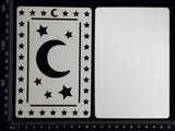 Tarot Card - Moon - A - Large - Layering Set - White Chipboard