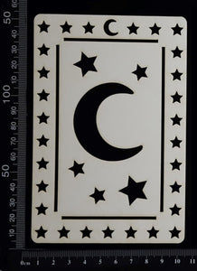 Tarot Card - Moon - A - Large - White Chipboard