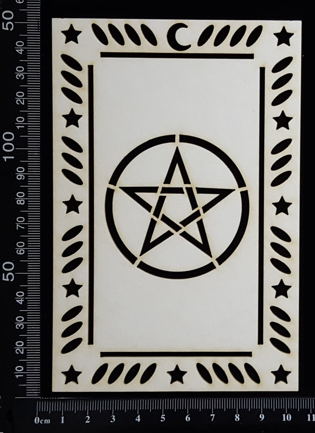 Tarot Card - Pentagram - B - Large - White Chipboard