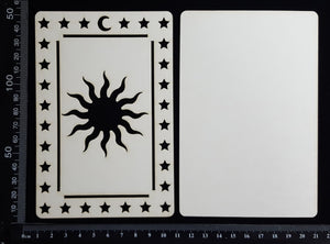 Tarot Card - Sun - A - Large - Layering Set - White Chipboard