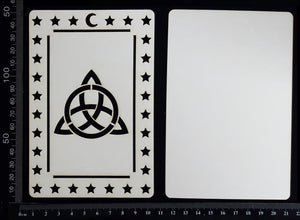 Tarot Card - Triquetra - A - Large - Layering Set - White Chipboard