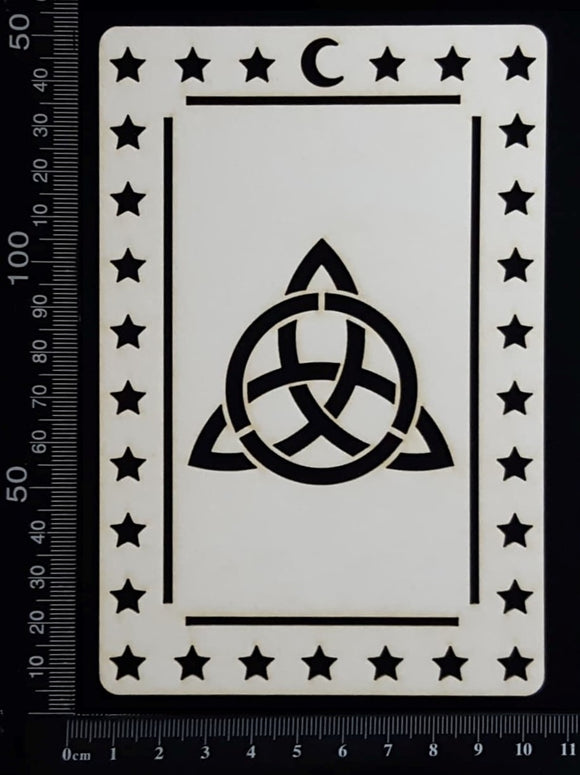 Tarot Card - Triquetra - A - Large - White Chipboard
