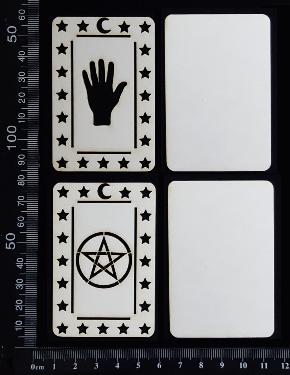 Tarot Card Set - A - Layering Set - Small - White Chipboard