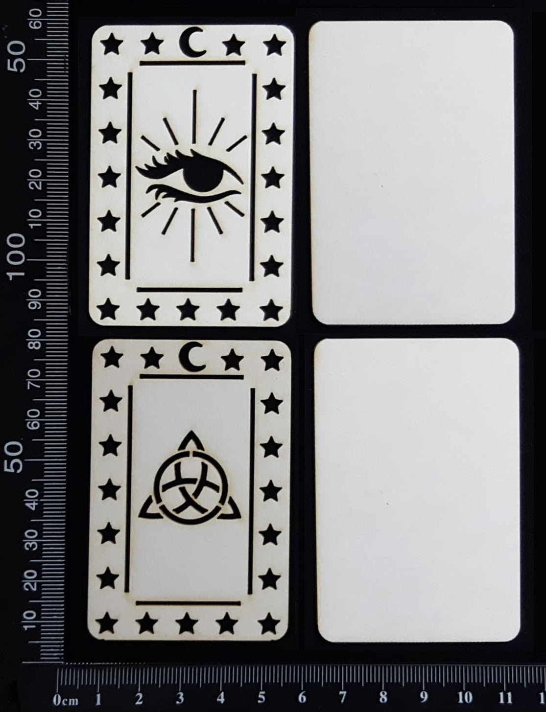 Tarot Card Set - B - Layering Set - Small - White Chipboard