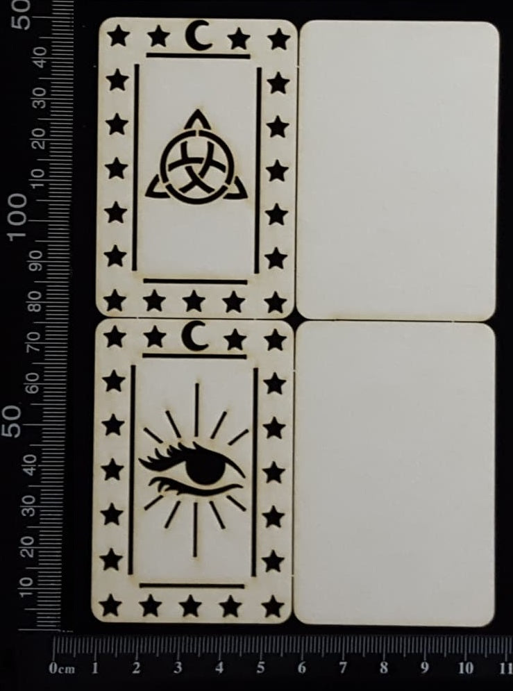 Tarot Card Set - B - Layering Set - Small - White Chipboard