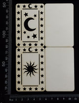 Tarot Card Set - C - Layering Set - Small - White Chipboard