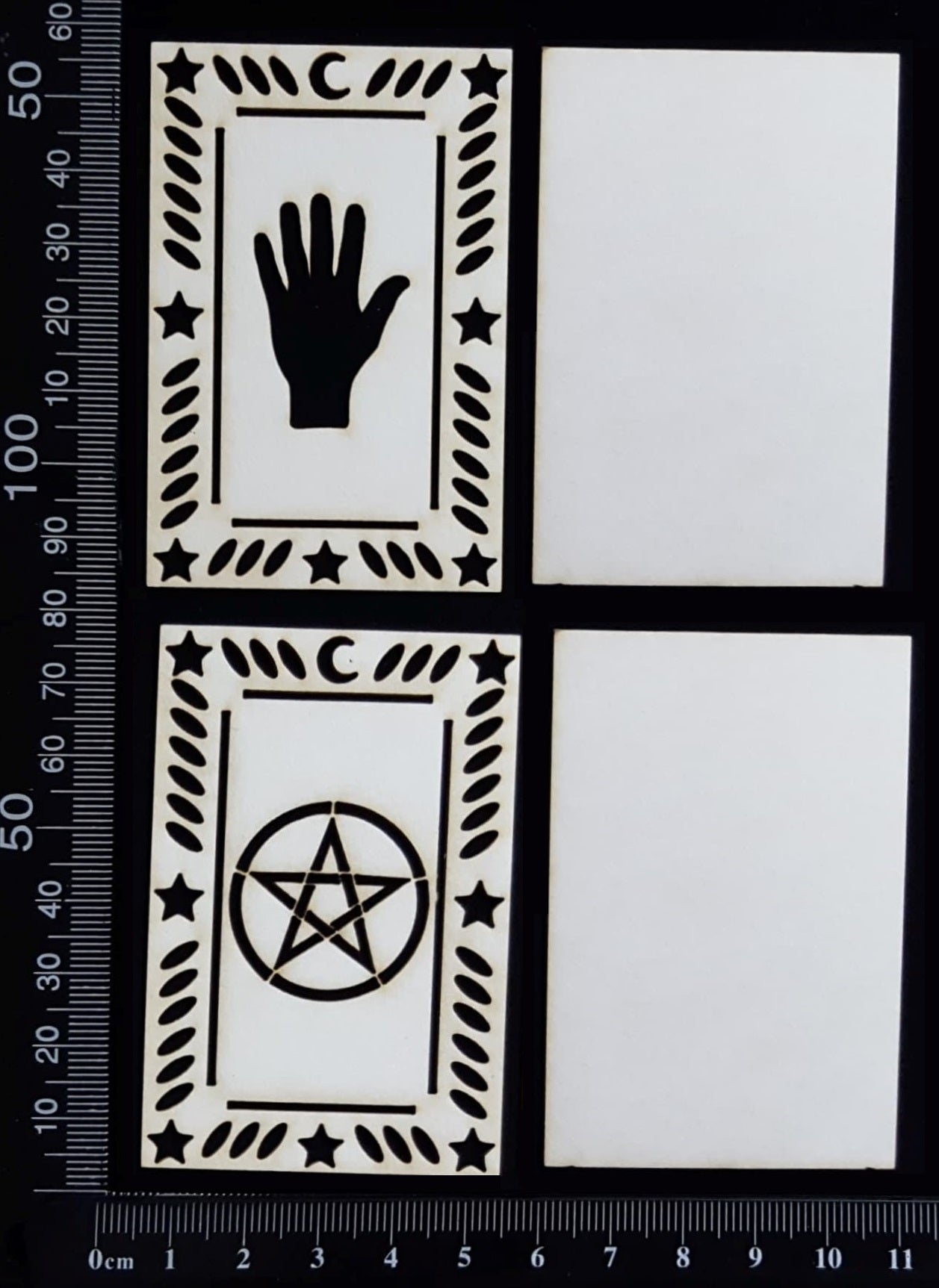 Tarot Card Set - E - Layering Set - Small - White Chipboard