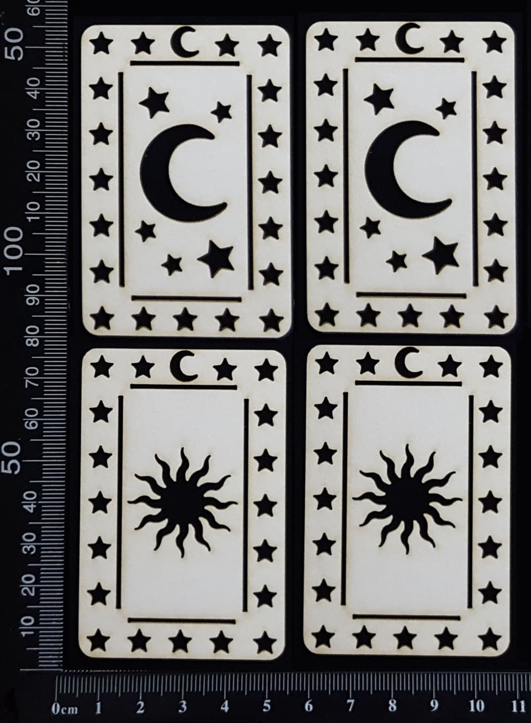 Tarot Card Set - J - Small - White Chipboard