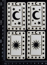 Tarot Card Set - J - Small - White Chipboard