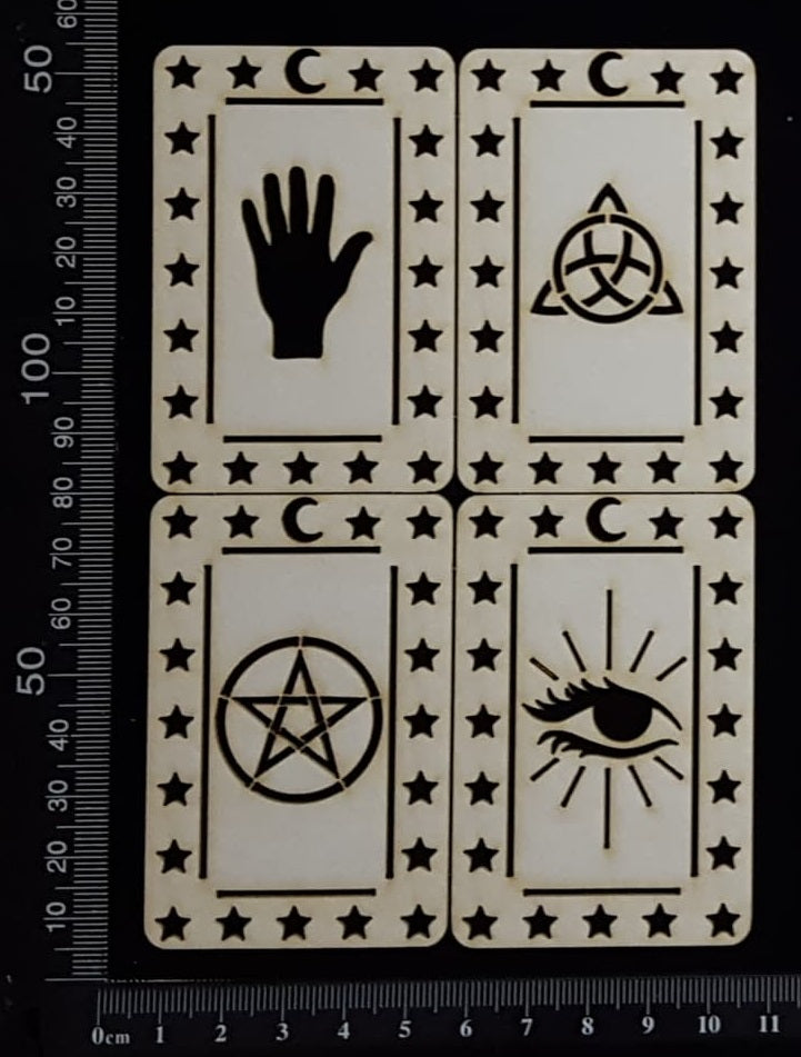 Tarot Card Set - K - Small - White Chipboard