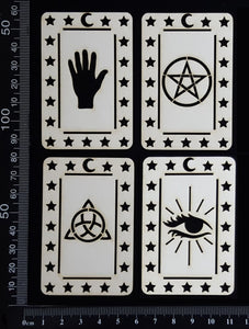 Tarot Card Set - K - Small - White Chipboard
