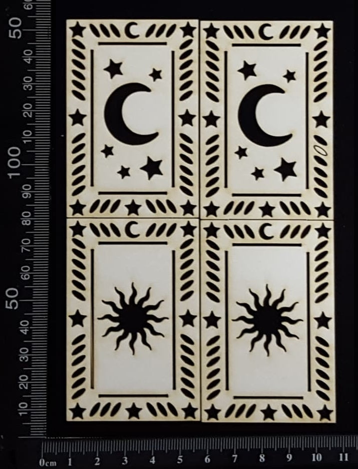 Tarot Card Set - M - Small - White Chipboard