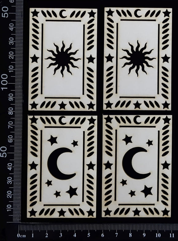 Tarot Card Set - M - Small - White Chipboard