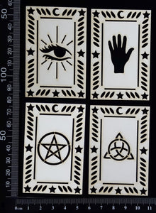Tarot Card Set - N - Small - White Chipboard