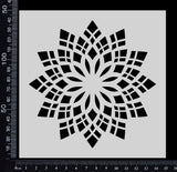 Tartan Mandala - Stencil - 150mm x 150mm