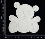 Teddy Bear - A - Large - White Chipboard