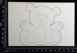 Teddy Bear - A - Large - White Chipboard