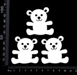 Teddy Bears - C - White Chipboard