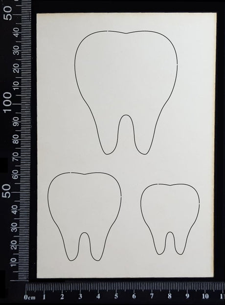 Tooth Set - White Chipboard