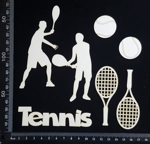 Tennis Elements Set - B - White Chipboard