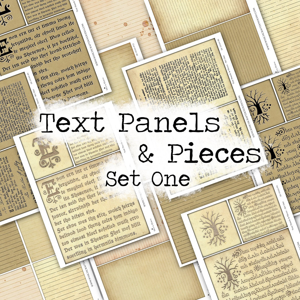 Text Panels & Pieces - Set One - DI-10164 - Digital Download
