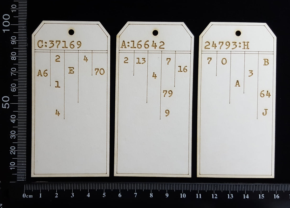 The Collector Tag Set - Small - Ledger - White Chipboard