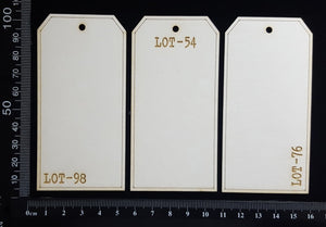 The Collector Tag Set - Small - Lot - White Chipboard