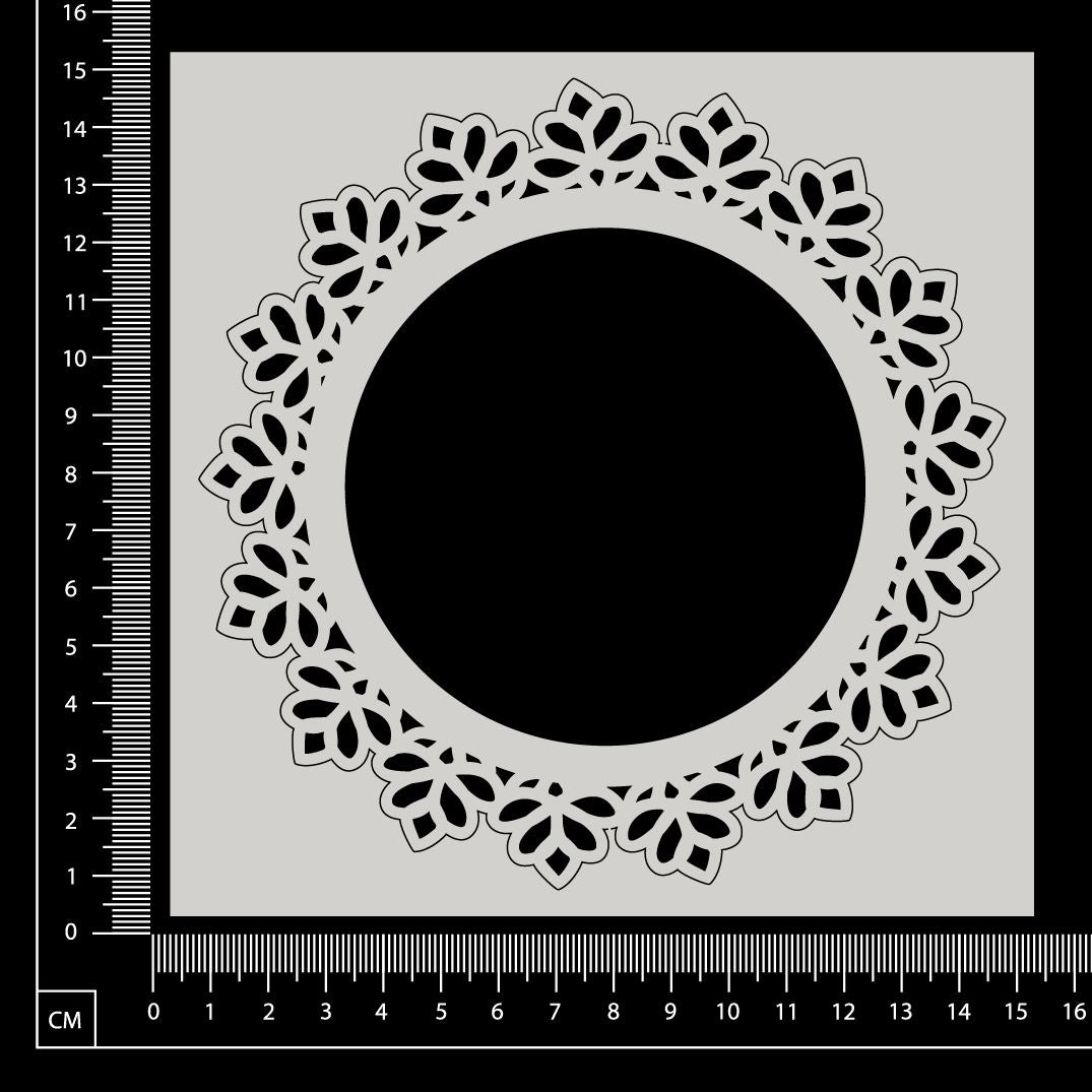 Tiffany Frame - Circle - White Chipboard