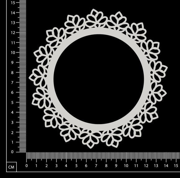 Tiffany Frame - Circle - White Chipboard