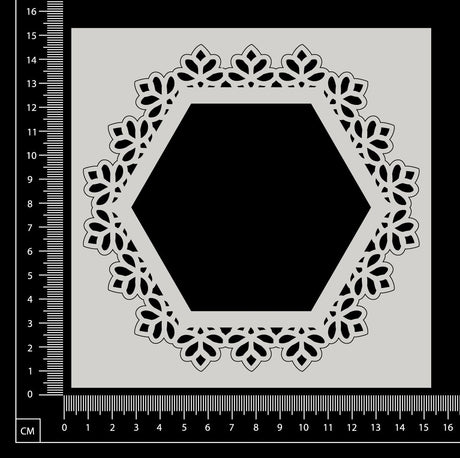 Tiffany Frame - Hexagon - White Chipboard
