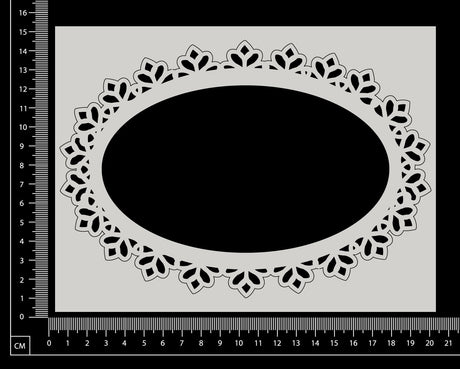 Tiffany Frame - Oval - White Chipboard