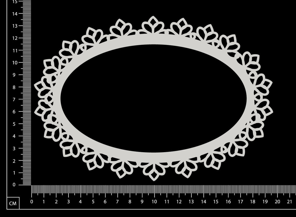 Tiffany Frame - Oval - White Chipboard