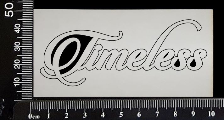 Sandscript Word - Timeless - White Chipboard