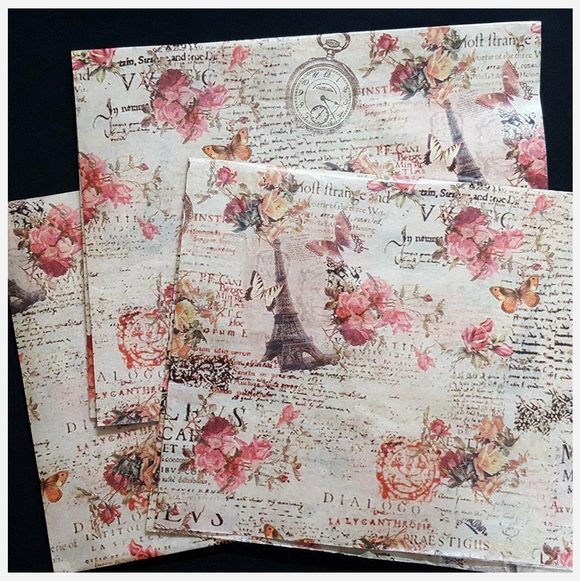 Decoupage Tissue Sheets - B - Set of 3 Pieces