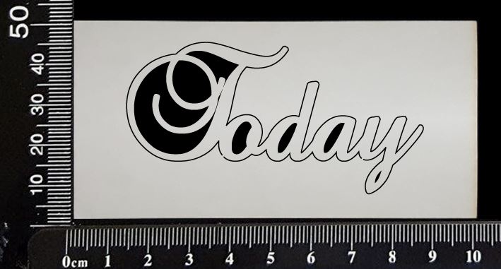 Elegant Word - Today - White Chipboard
